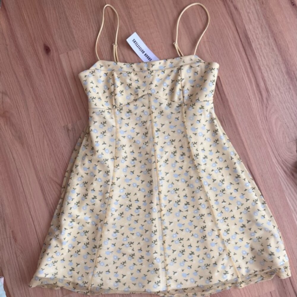 Yellow floral dress NWT